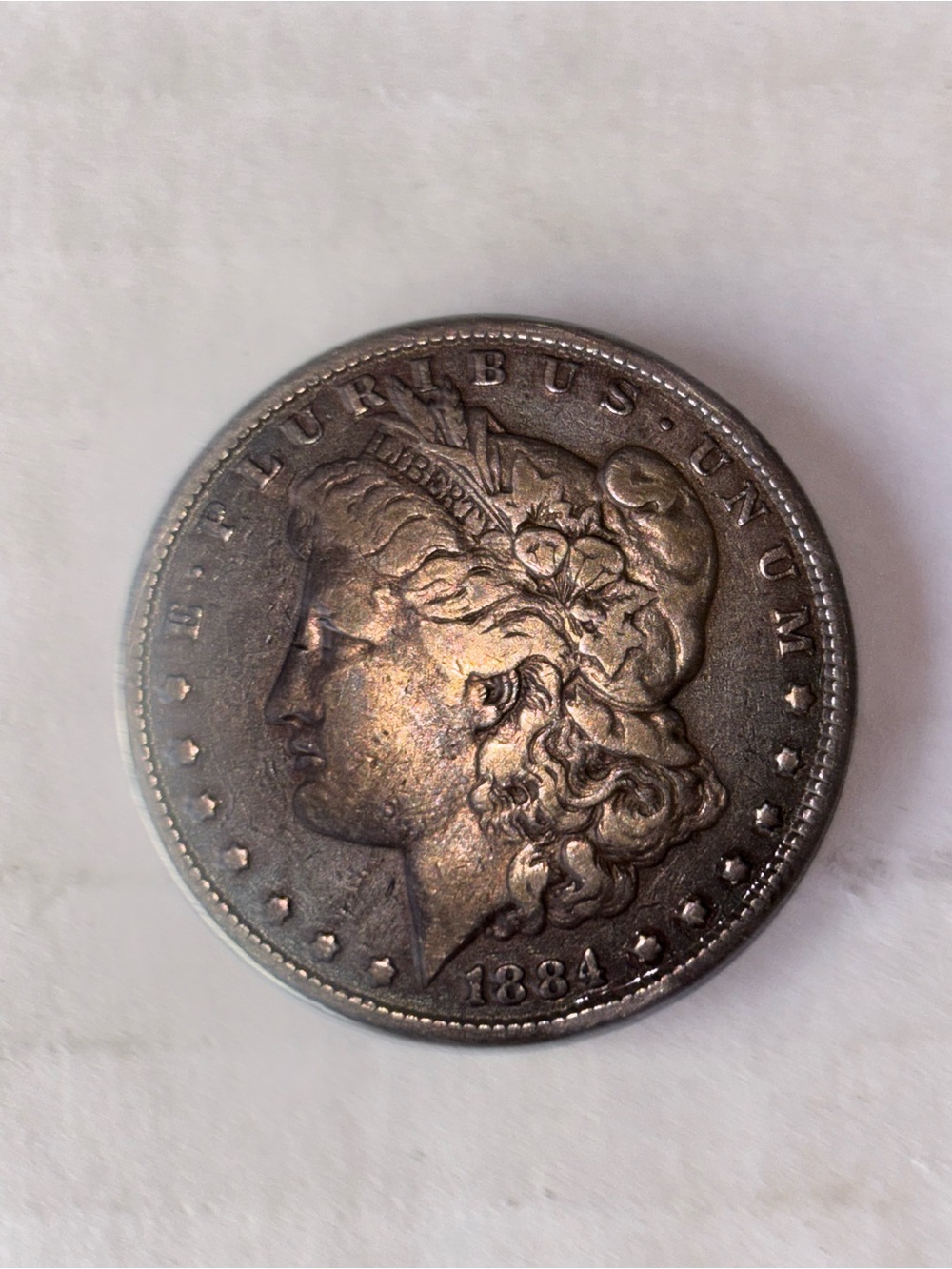 1884 Morgan-Style Decorative Coin Accent — Silver Tone